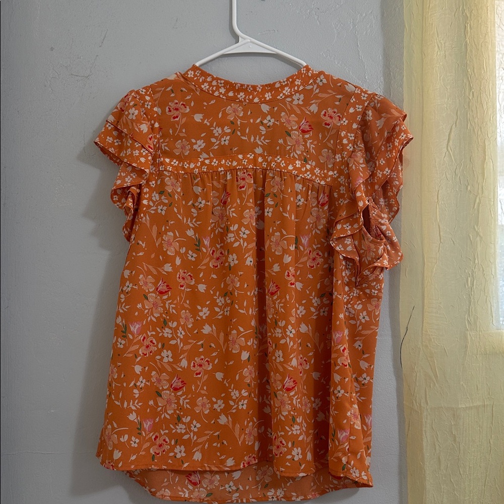 DR2 Orange Floral Top